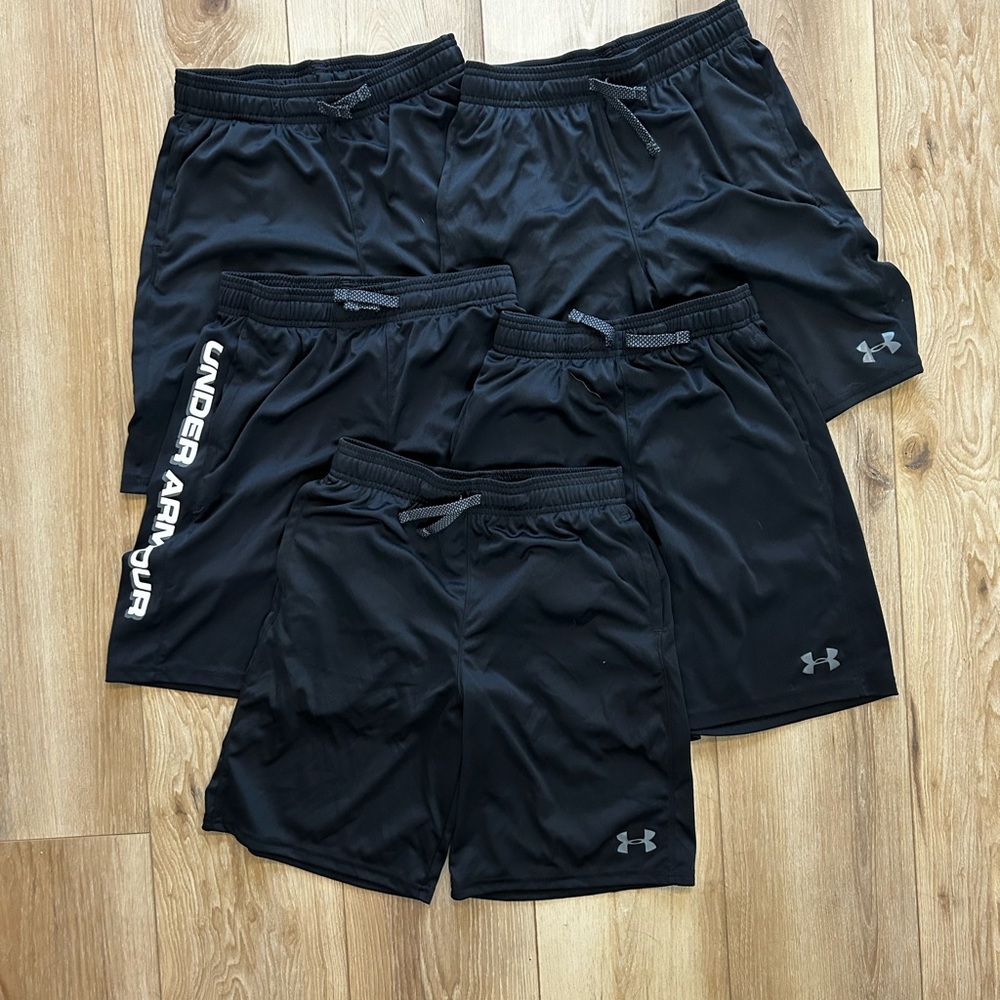 Under Armour shorts- youth large, set of 5